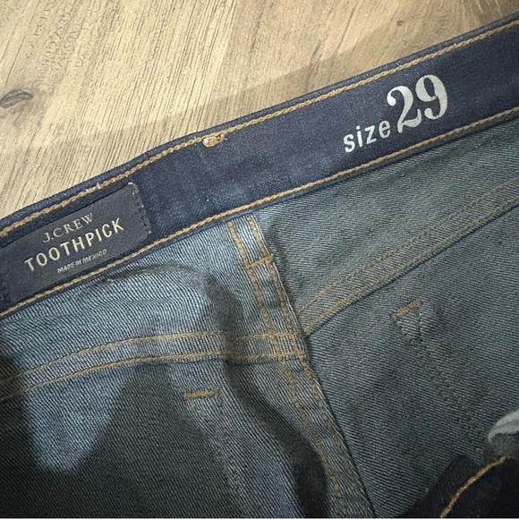 J. CREW Toothpick Dark Wash Skinny Jeans Women’s Sz 29 Cotton Blend Stretch - Picture 3 of 9